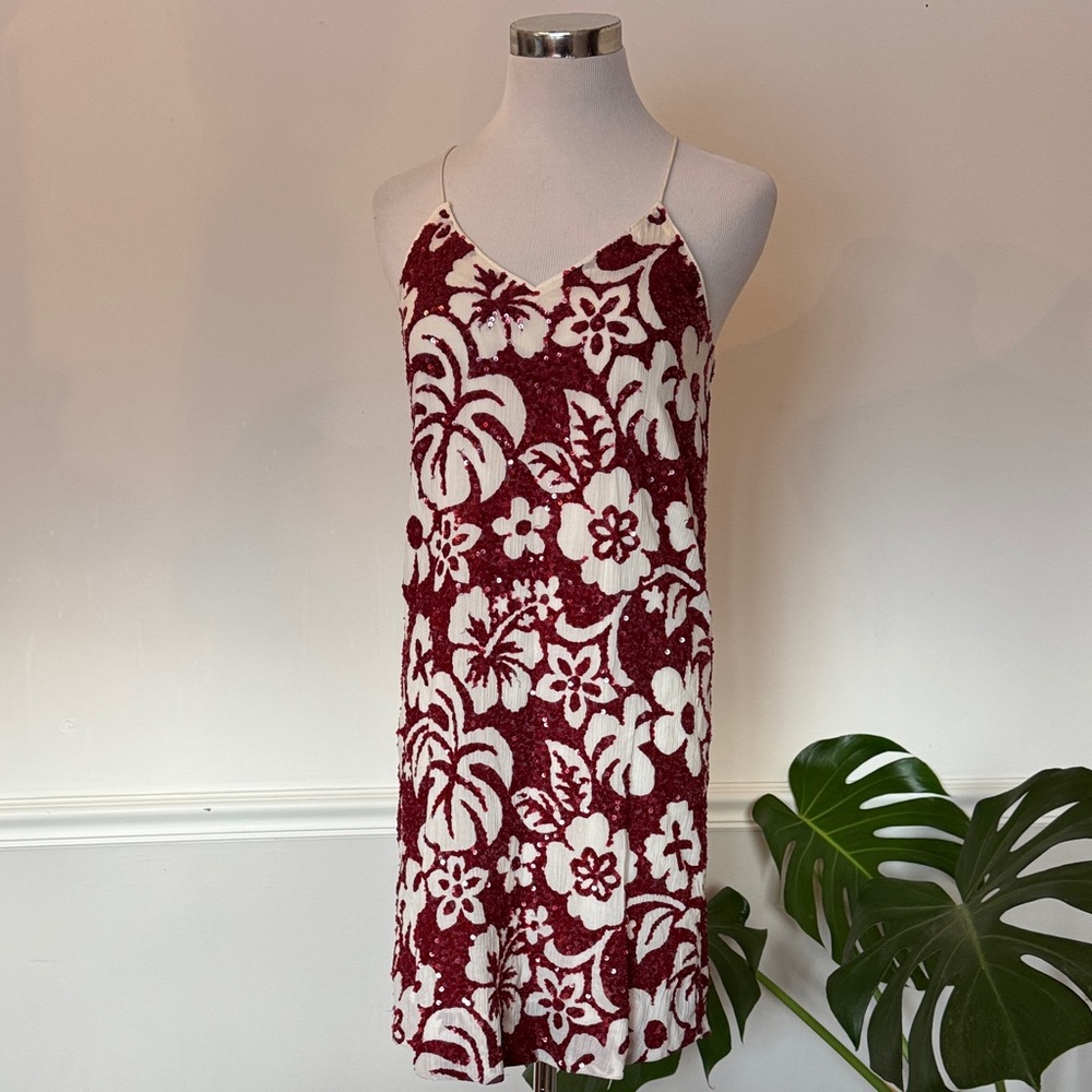 J.Crew Collection Spaghetti Strap Sheath Mini Dress Tropical $398 00